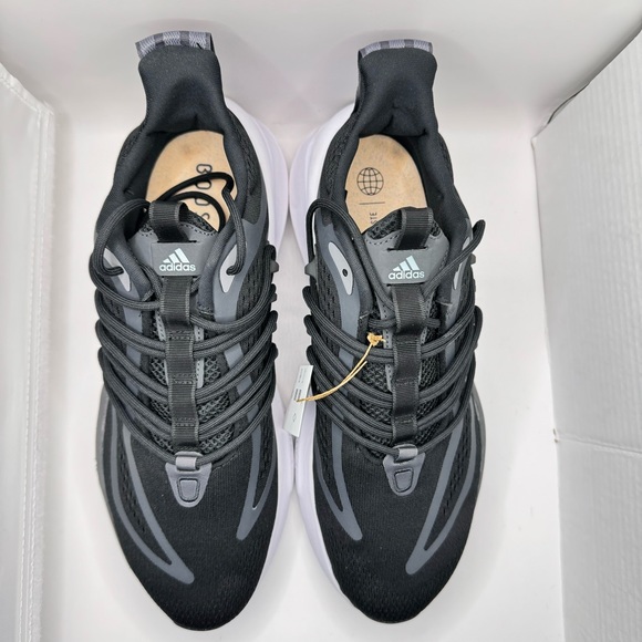 adidas AlphaBoost V1 Black Grey White Men Road Running Sports Shoes HP2758 - Picture 11 of 13